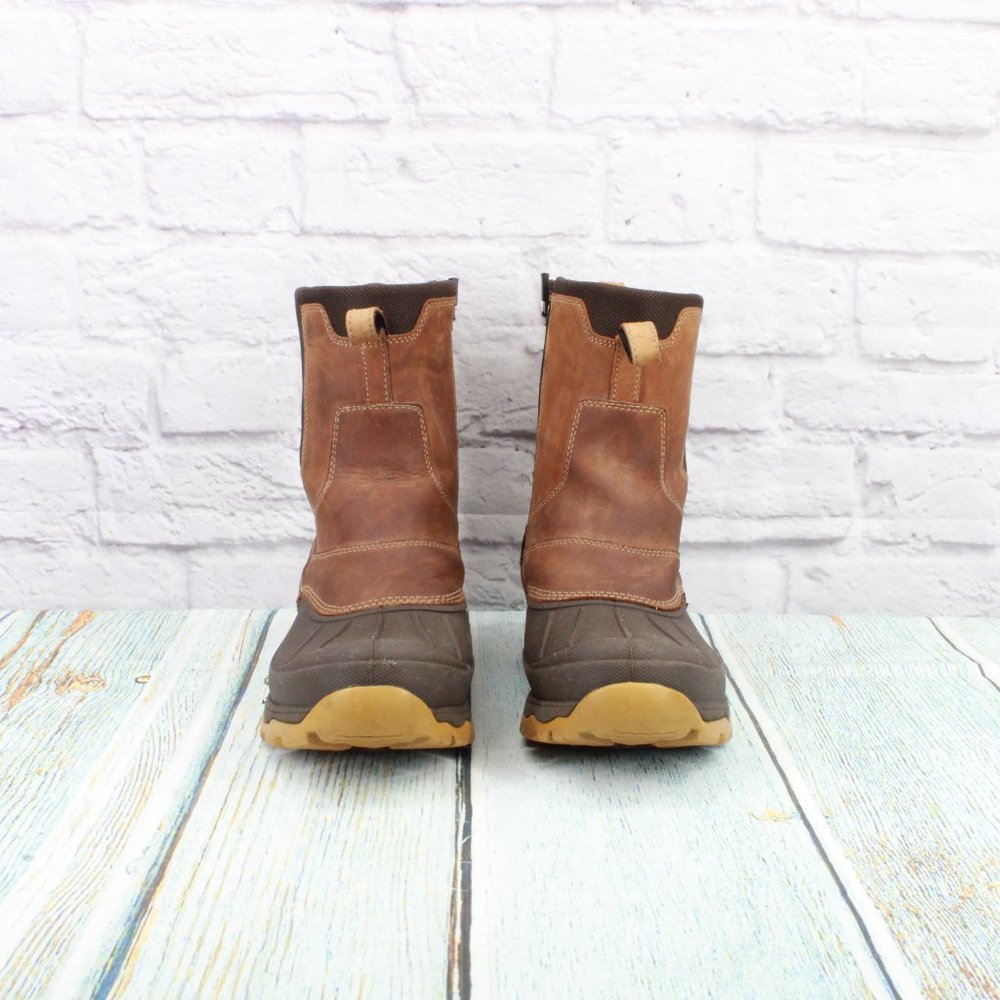 LL Bean Tek 2.5 Brown Leather Side Zipper Storm Chaser Boots Size 8 M - Picture 4 of 9